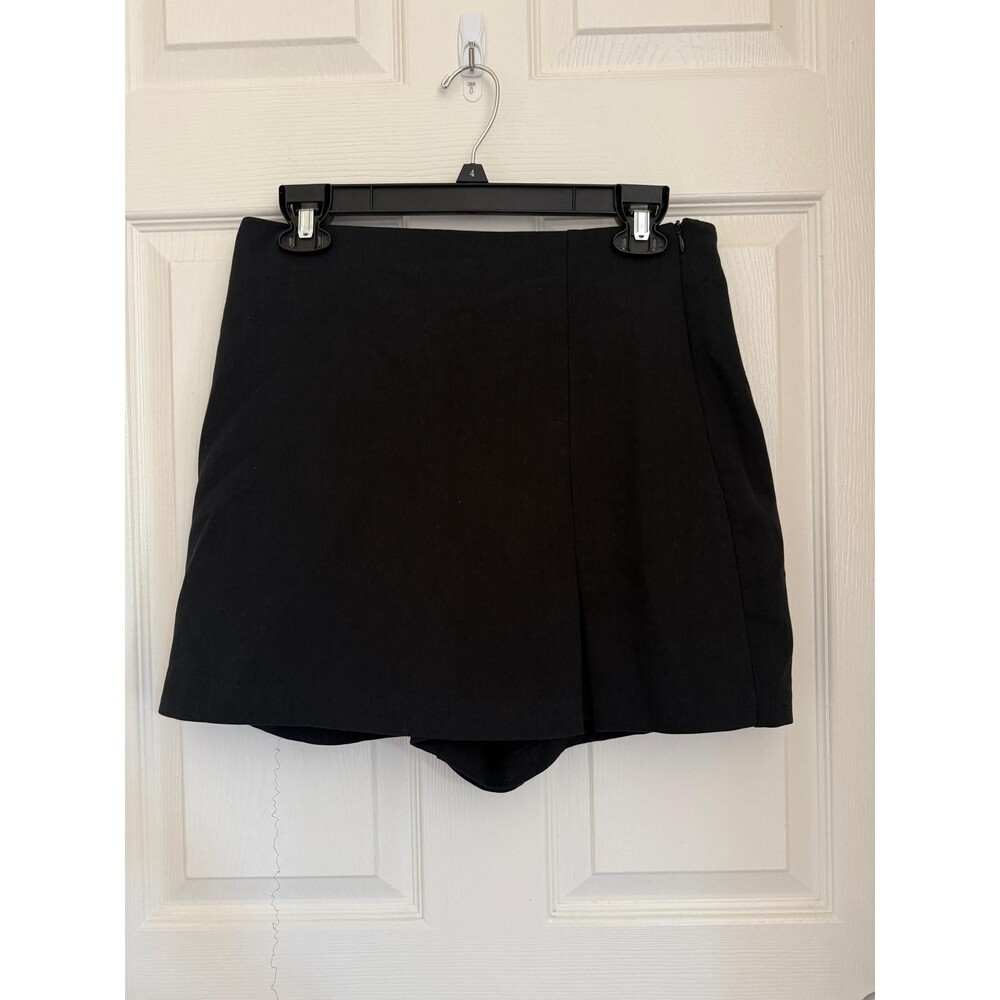 Zara Black Skort Mini Skirt Shorts Large